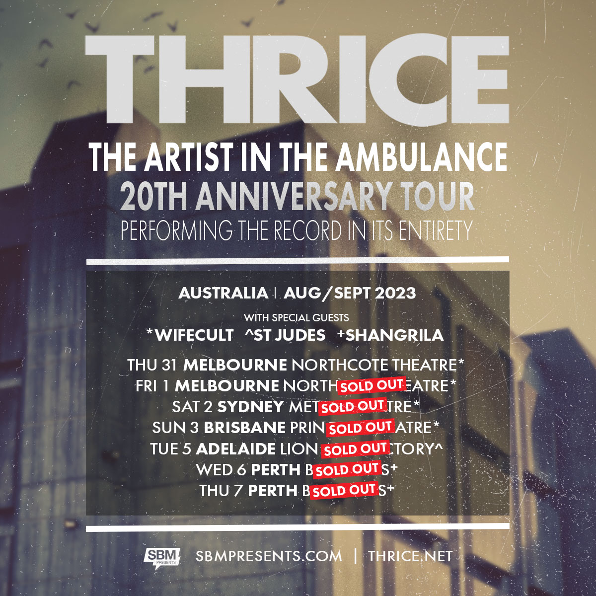 Thrice tour poster