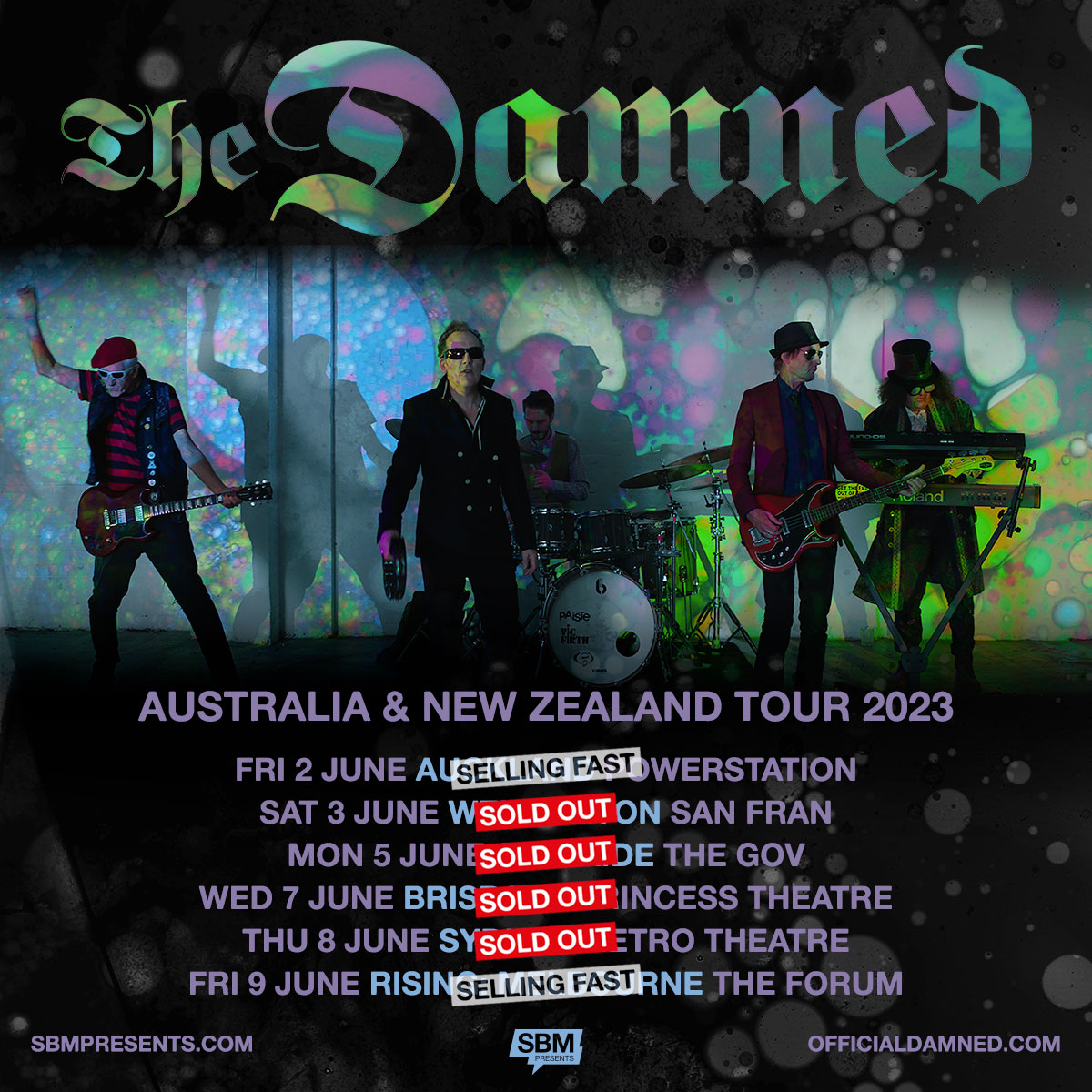 The Damned tour poster