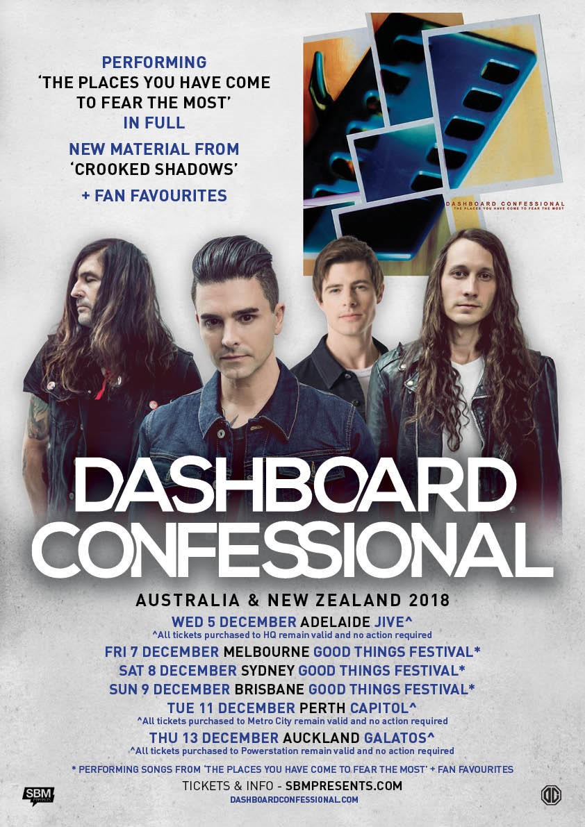 Dashboard Confessional tour poster