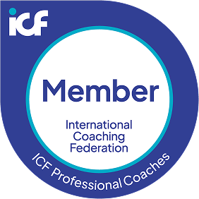 Badge ICF membre Fédération Internationale de Coaching, coaches professionnels ICF.