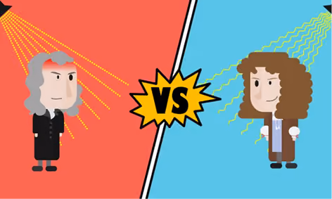 Two illustrated characters going head to head
