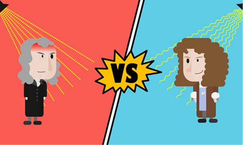 Two illustrated characters going head to head