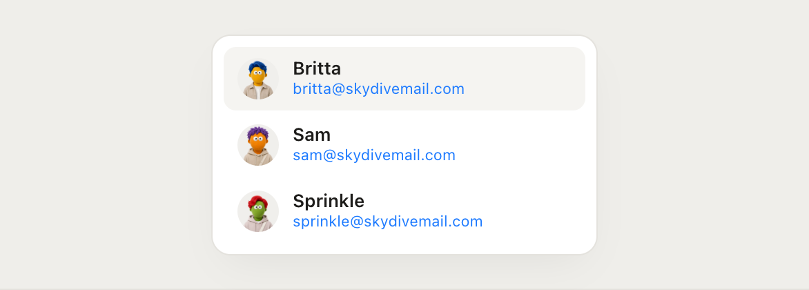 Agents using company domain addresses