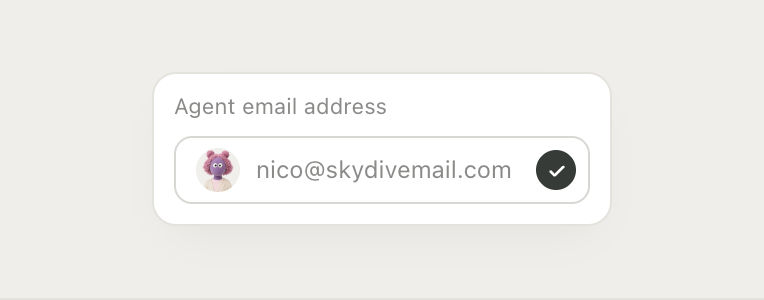 Choose the agent's address