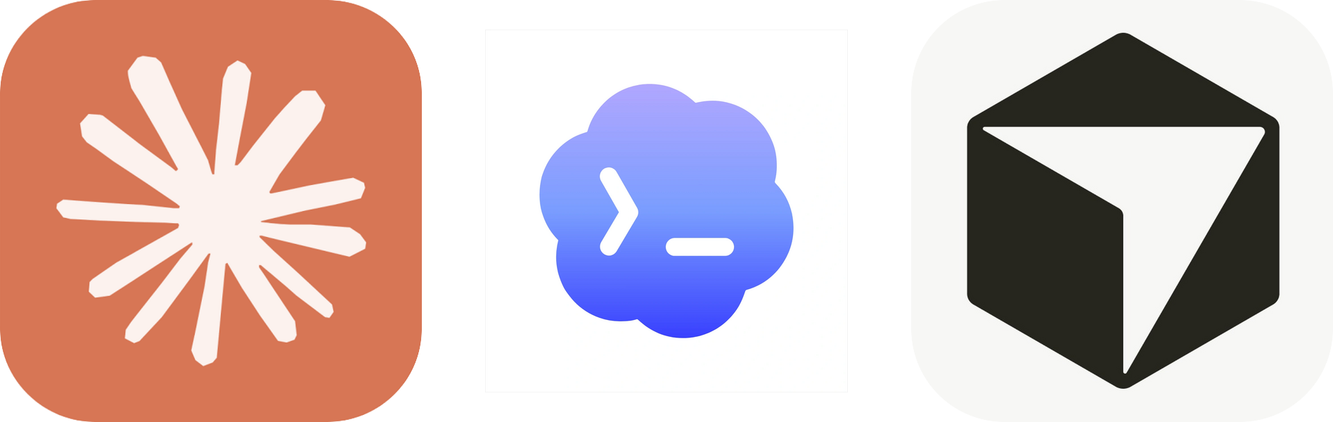 Claude, Codex, and GPT coding tool logos