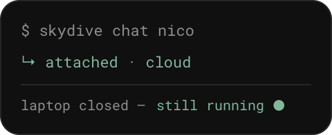 Agent still running in the cloud after the laptop is closed
