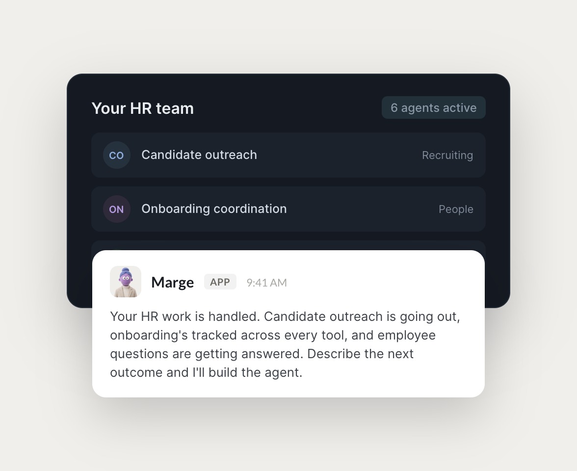 Skydive agents at work in Slack