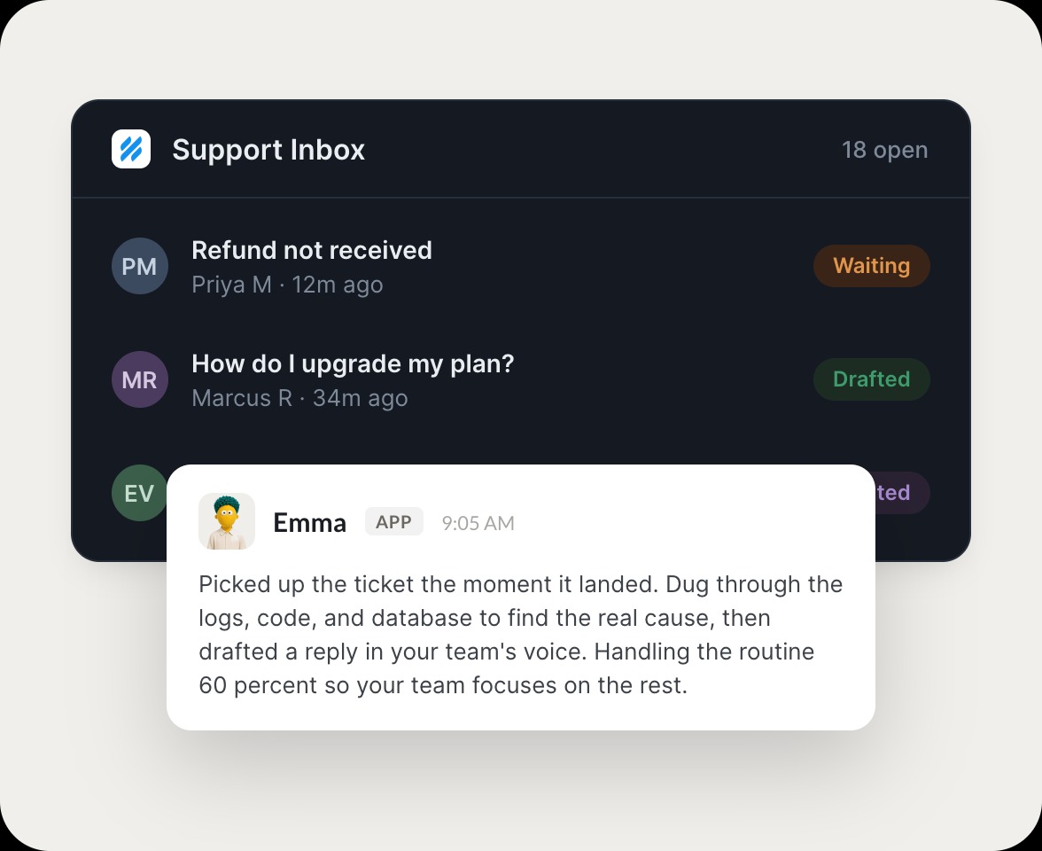 Skydive agents at work in Slack