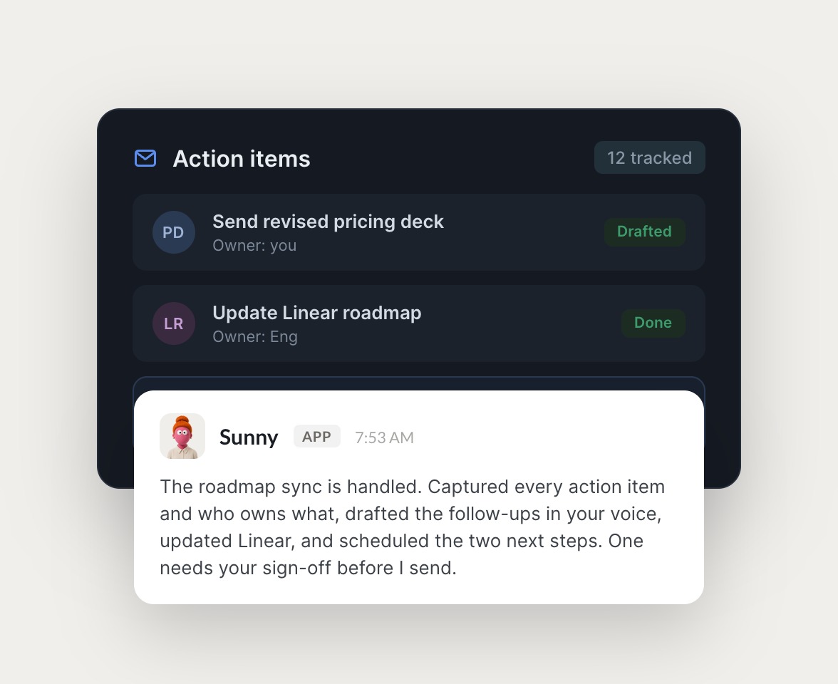 Skydive agents at work in Slack