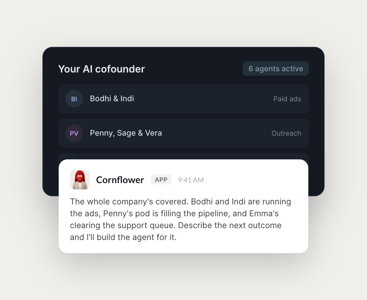 Skydive agents at work in Slack
