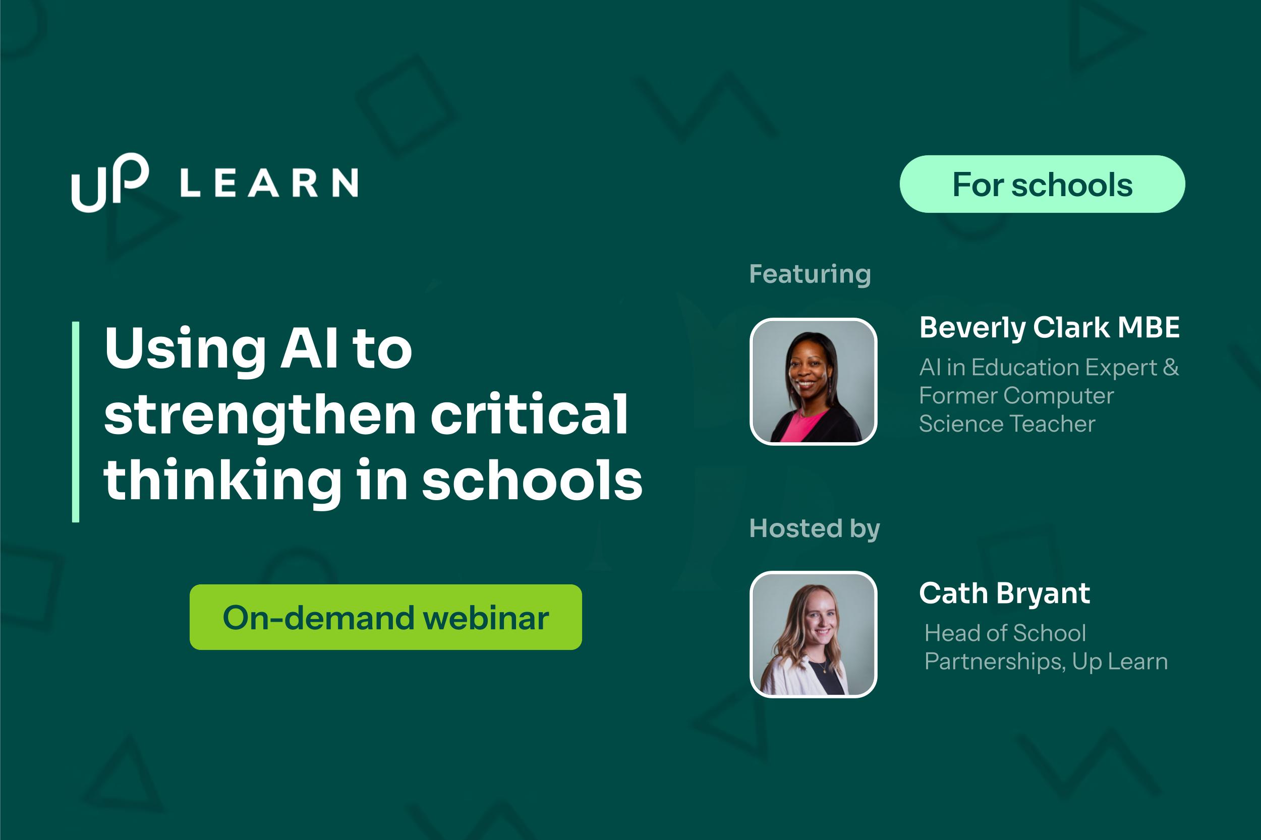 Webinar: Using AI to strengthen critical thinking in schools