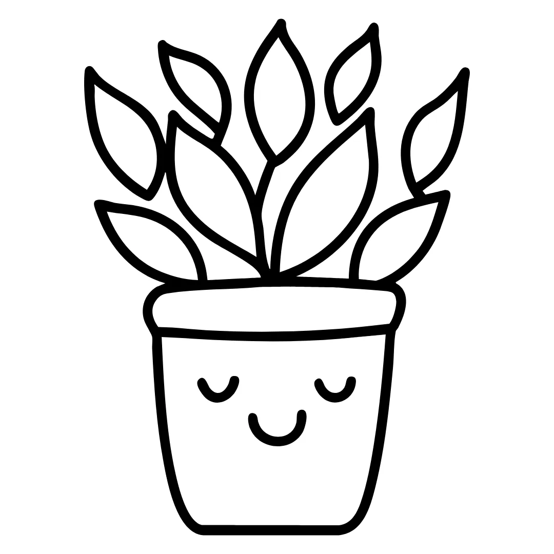 A small potted plant growing