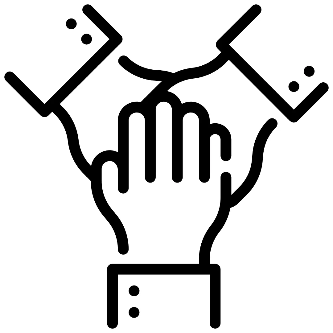 Two hands gently cradled together