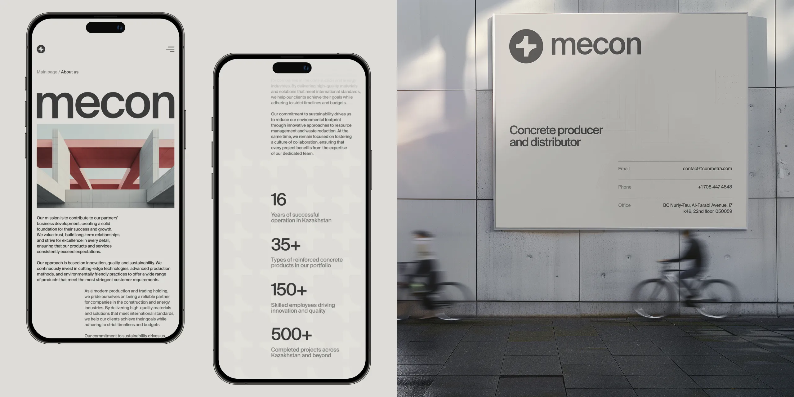 Mecon website design