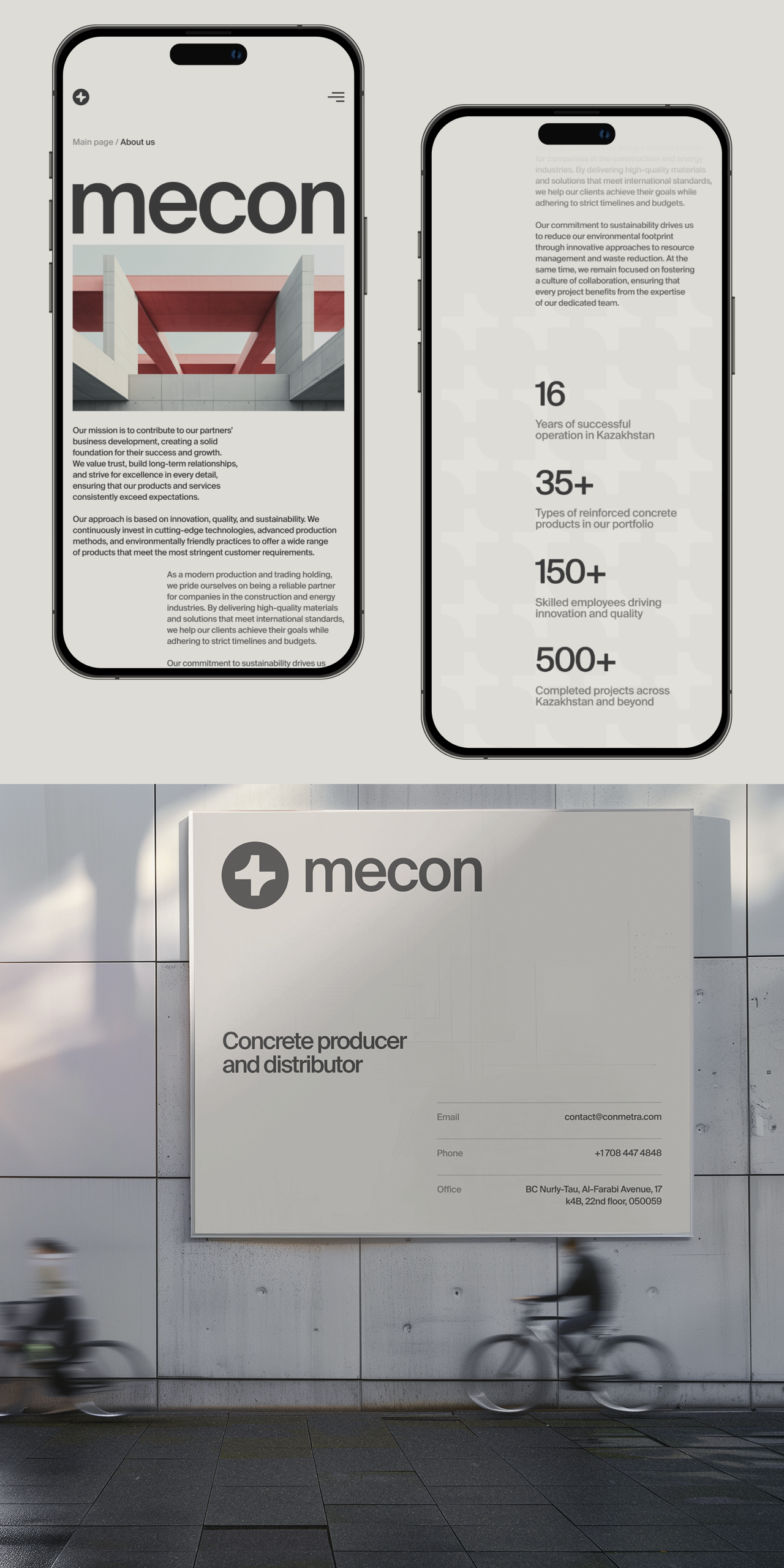 Mecon website design