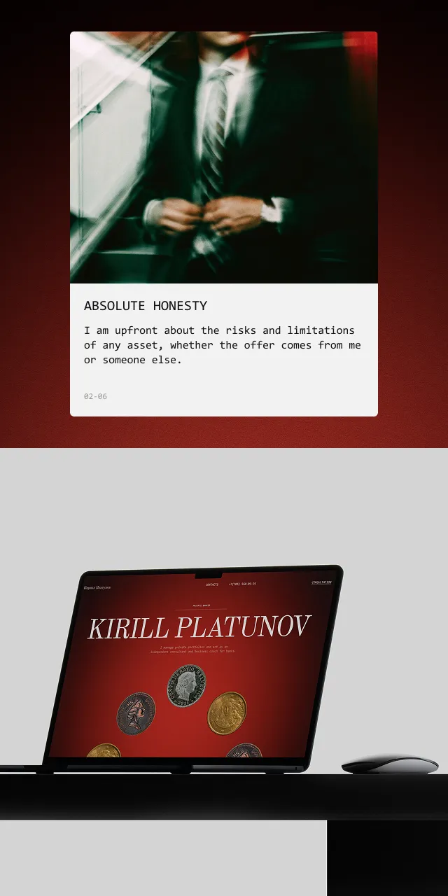 Private Banker website design
