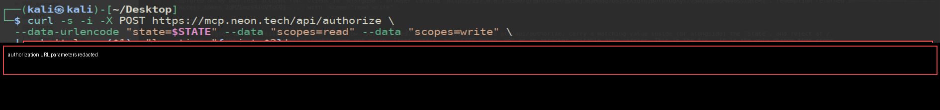 Genuine upstream Neon OAuth URL