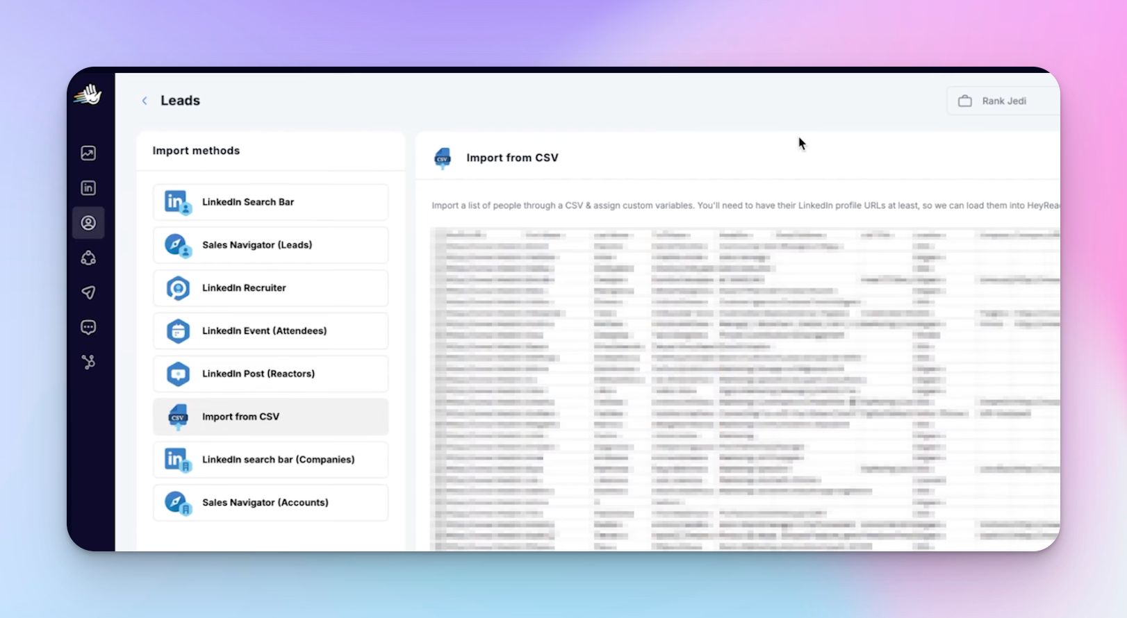 Importing leads from CSV