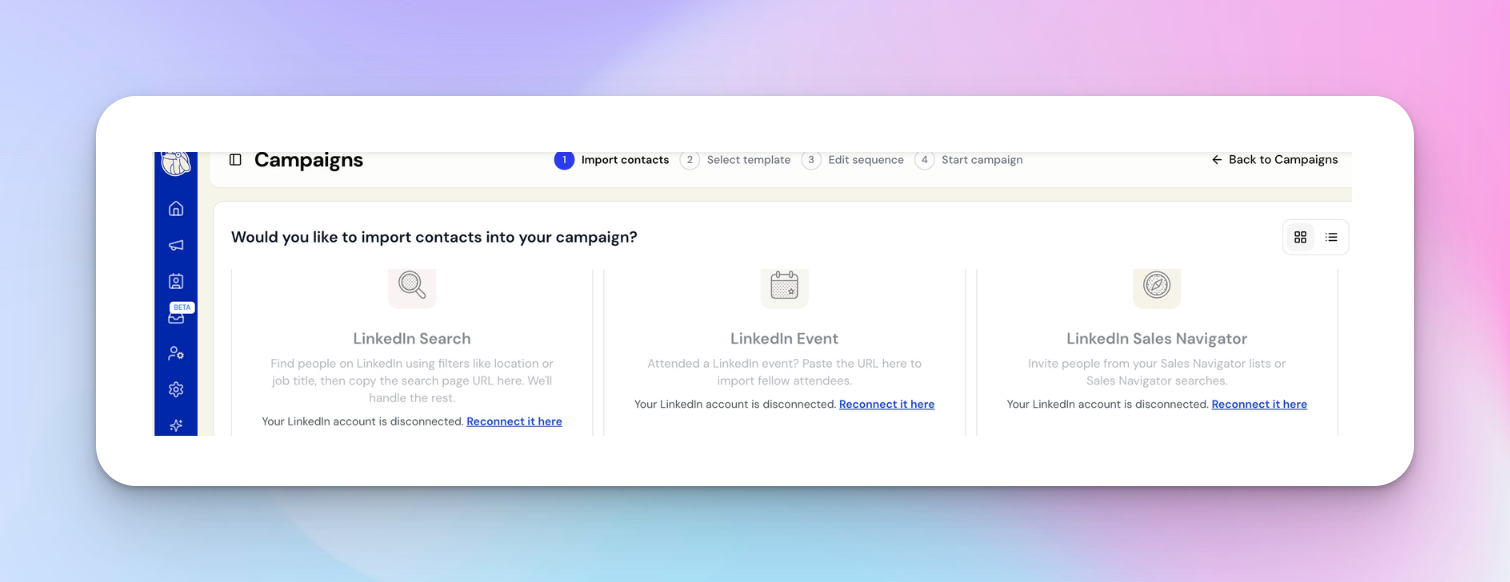 Setting up a campaign in Botdog