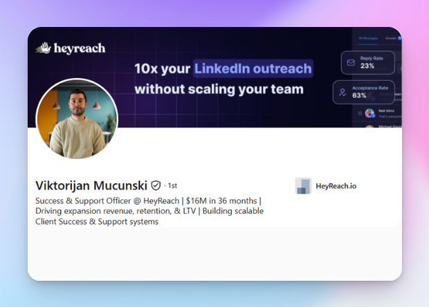 Photo and banner on LinkedIn
