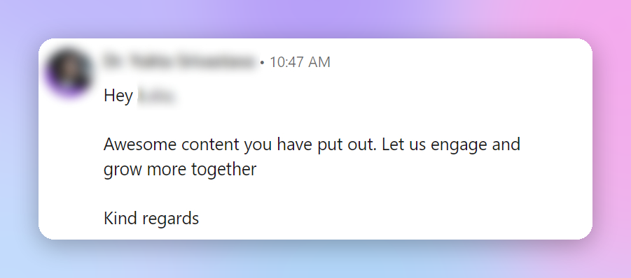 Generic LinkedIn connection request with no personalization