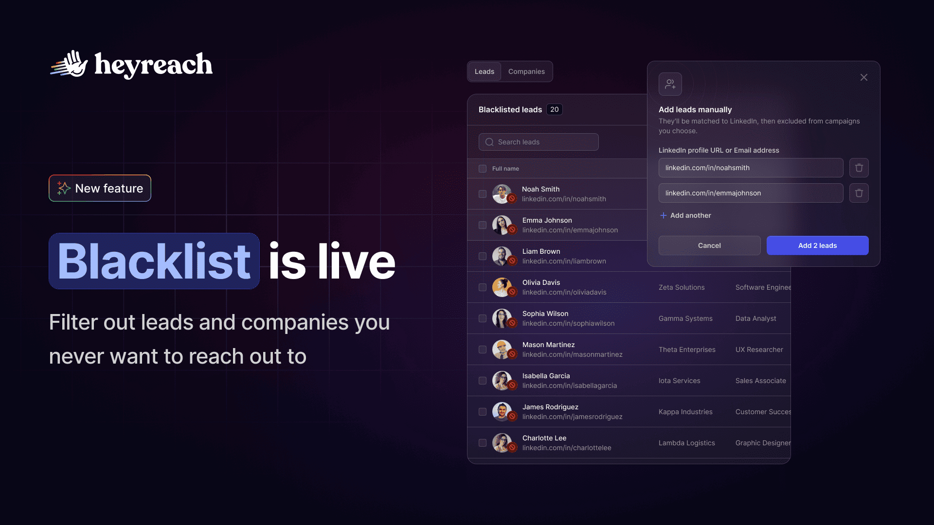 Blacklist is live