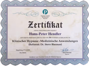 Zertifikat Klinische Hypnose