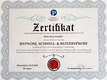 Zertifikat Hypnose