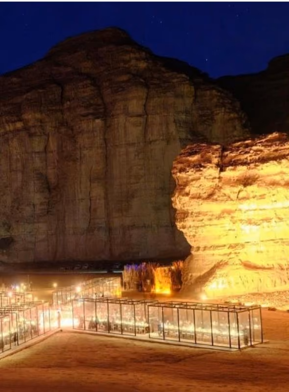 Outdoor heritage venue in AlUla set for an evening reception