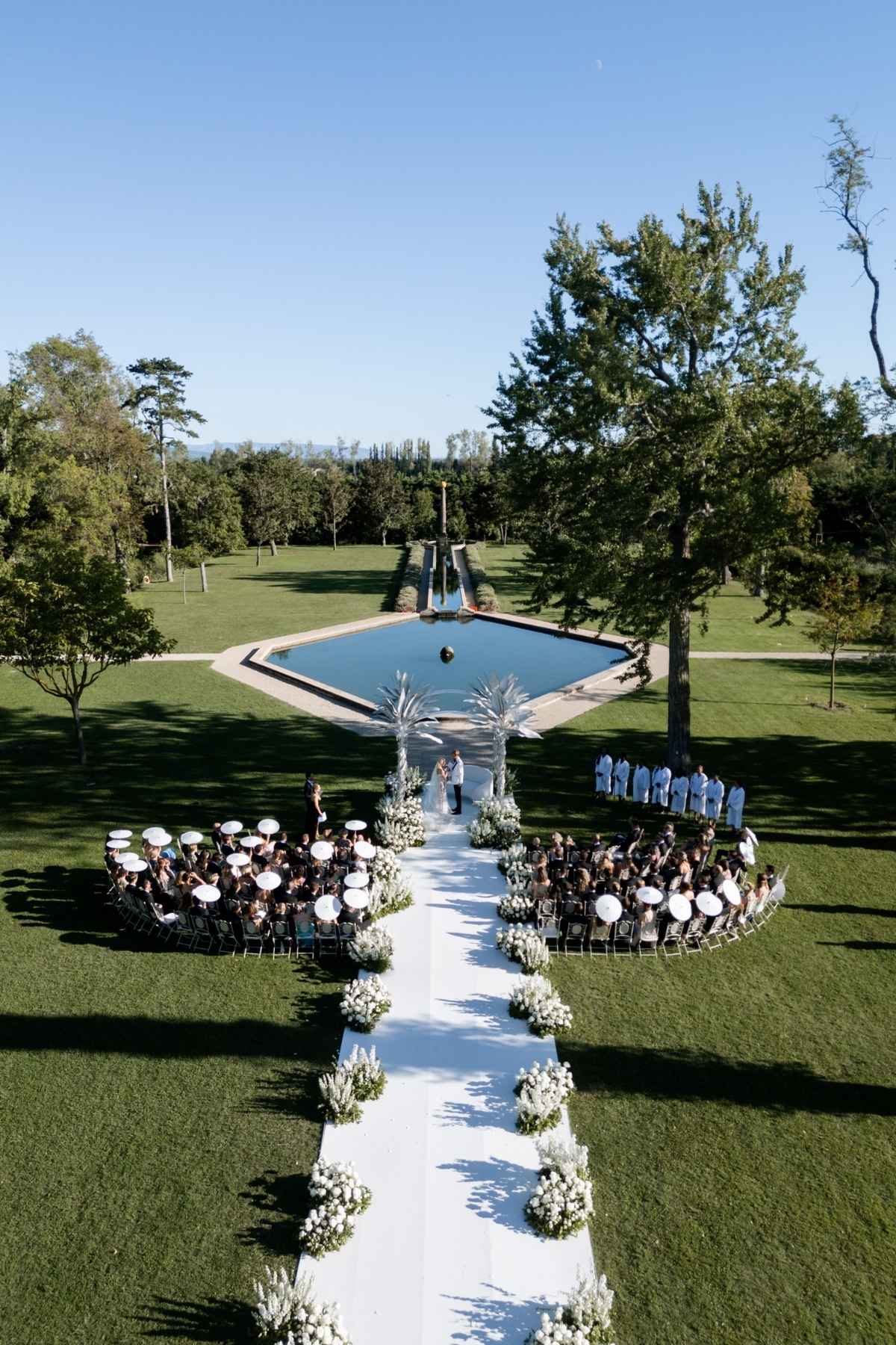 Luxury outdoor wedding ceremony Provence South of France