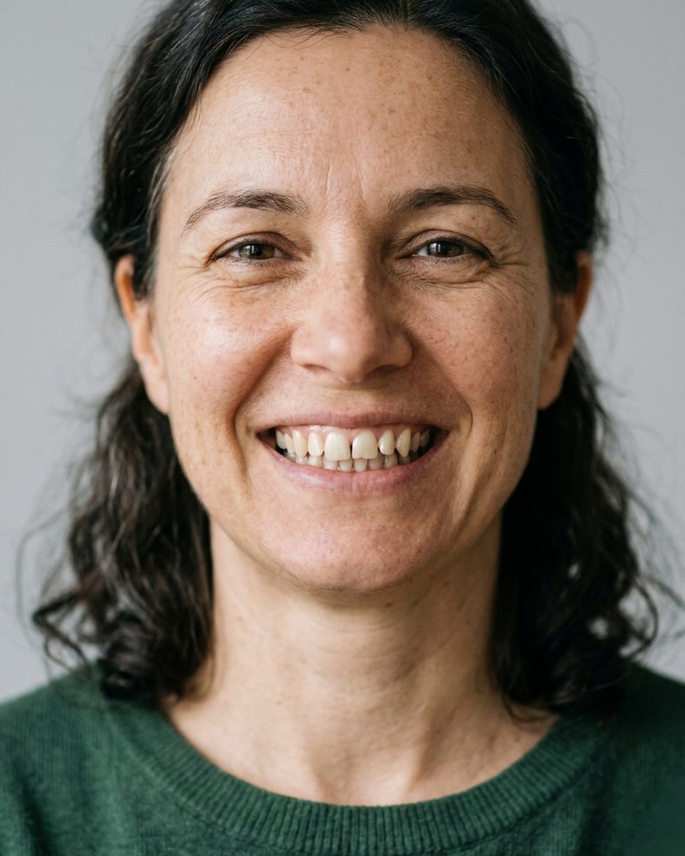 Clear aligners before, AI-generated sample patient