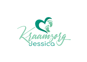Logo met een moeder en baby in hartvorm en de tekst Kraamzorg Jessica.