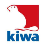 Kiwa logo with stylized red and white animal figure above blue text.