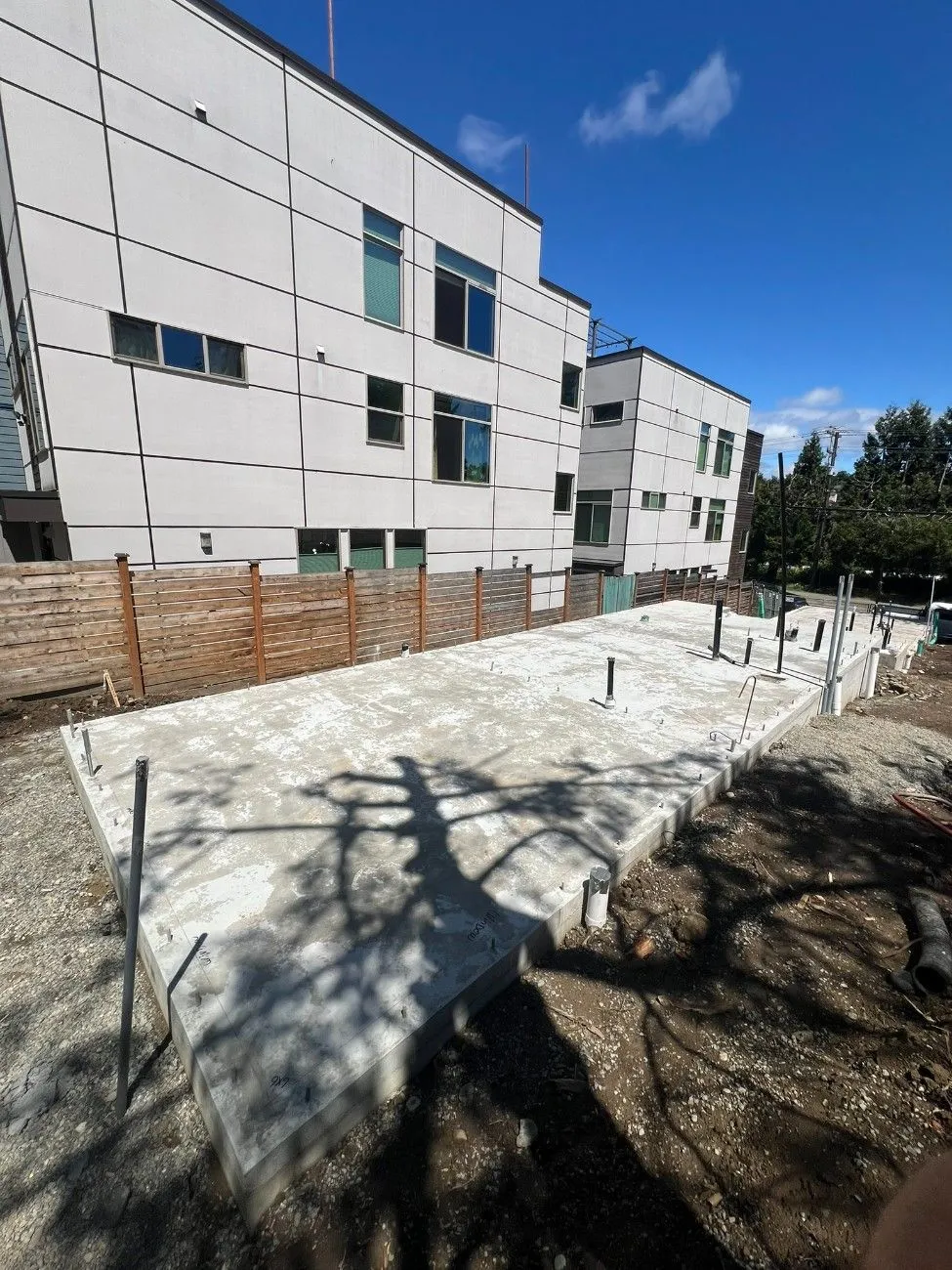 A finished backfilling and utility installation in Seattle