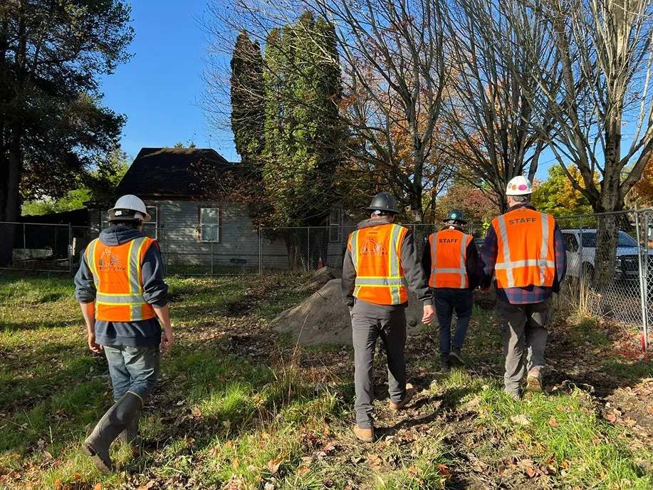 Developers having a walk for site inspection in Seattle