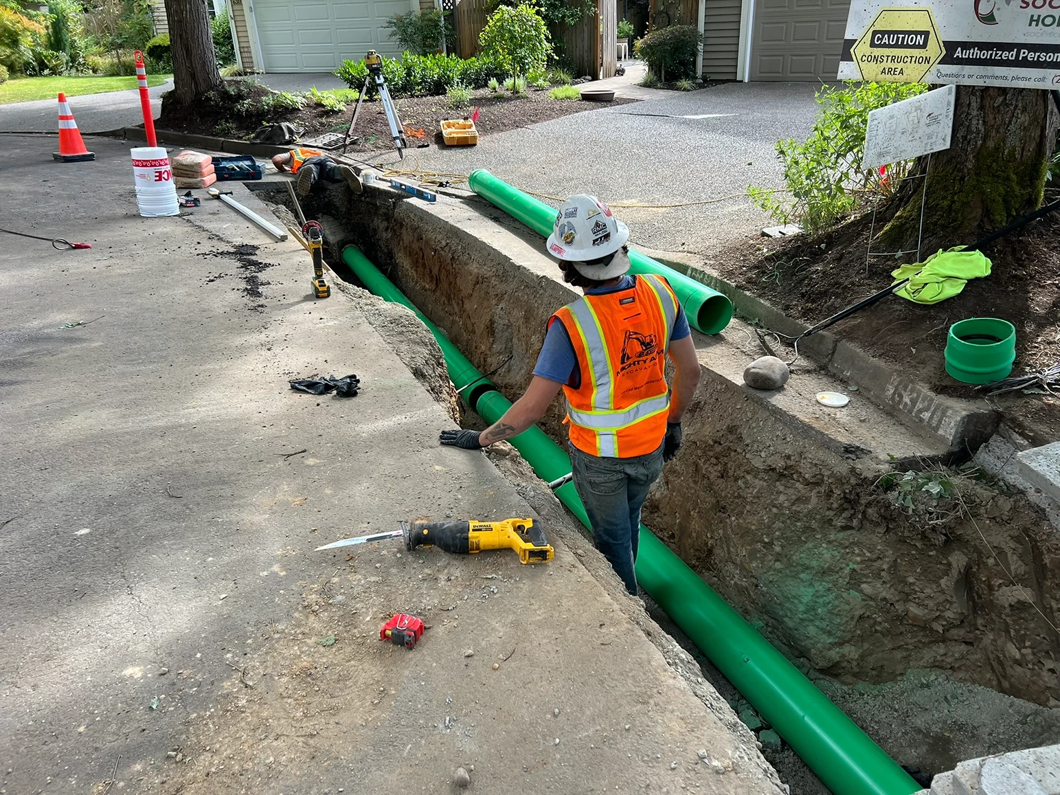 Relocating Drainage Infrastructure in Kirkland, WA Before 12