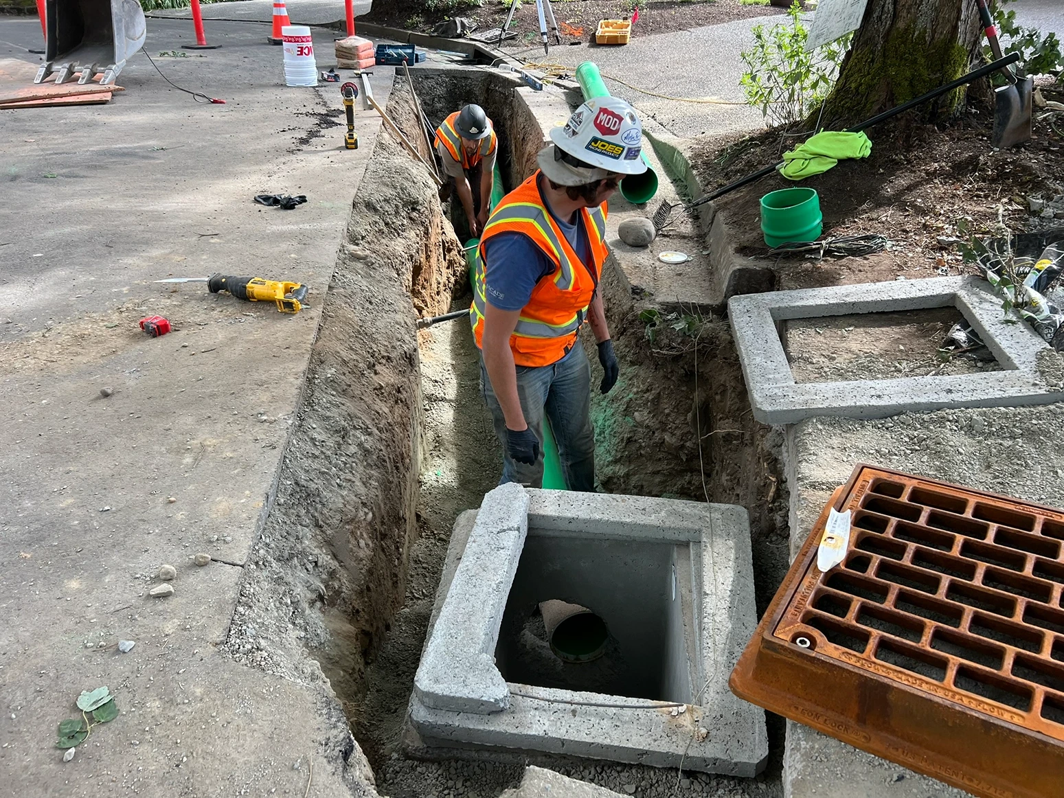 Relocating Drainage Infrastructure in Kirkland, WA Before 16