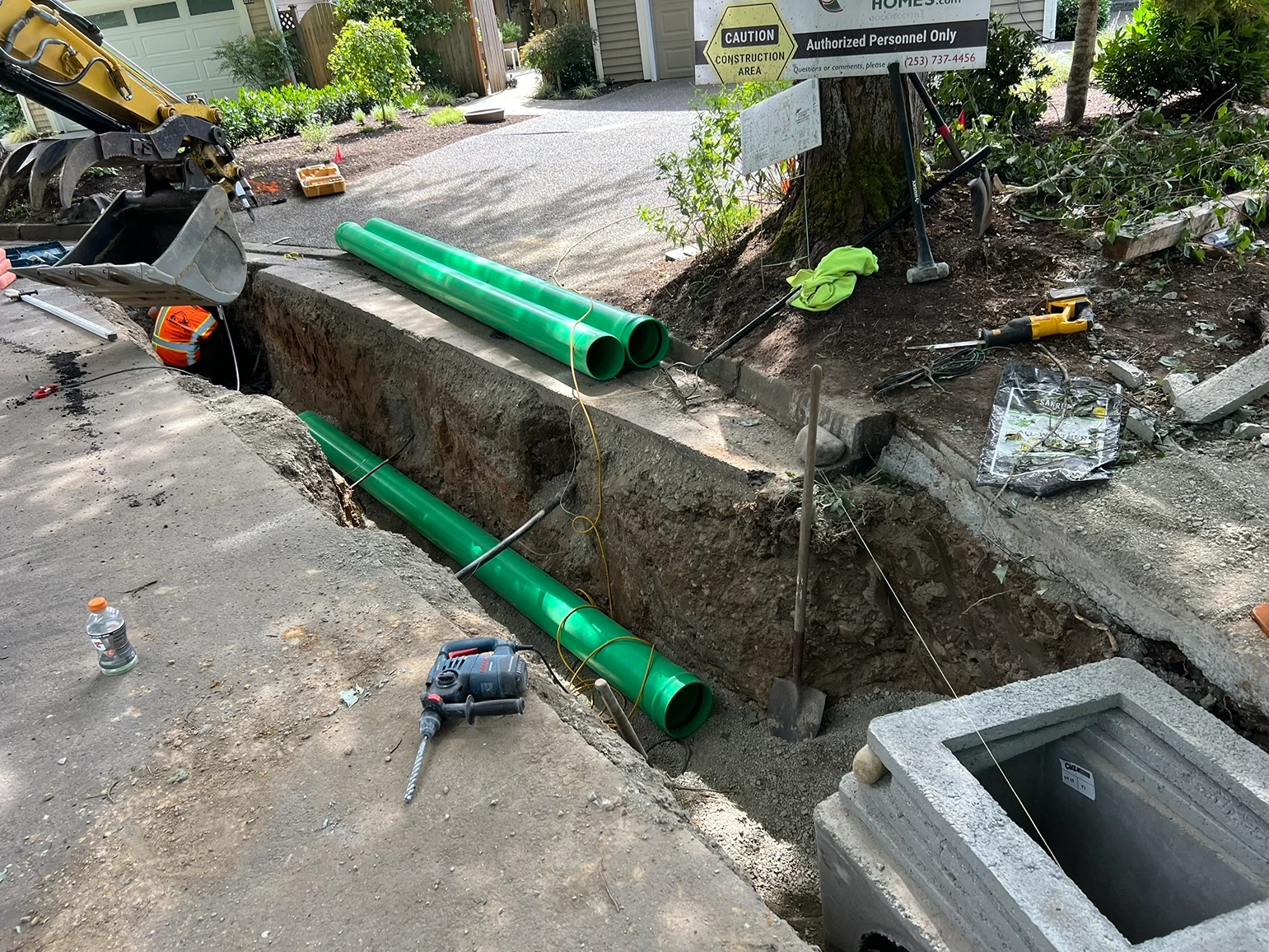 Relocating Drainage Infrastructure in Kirkland, WA Before 5