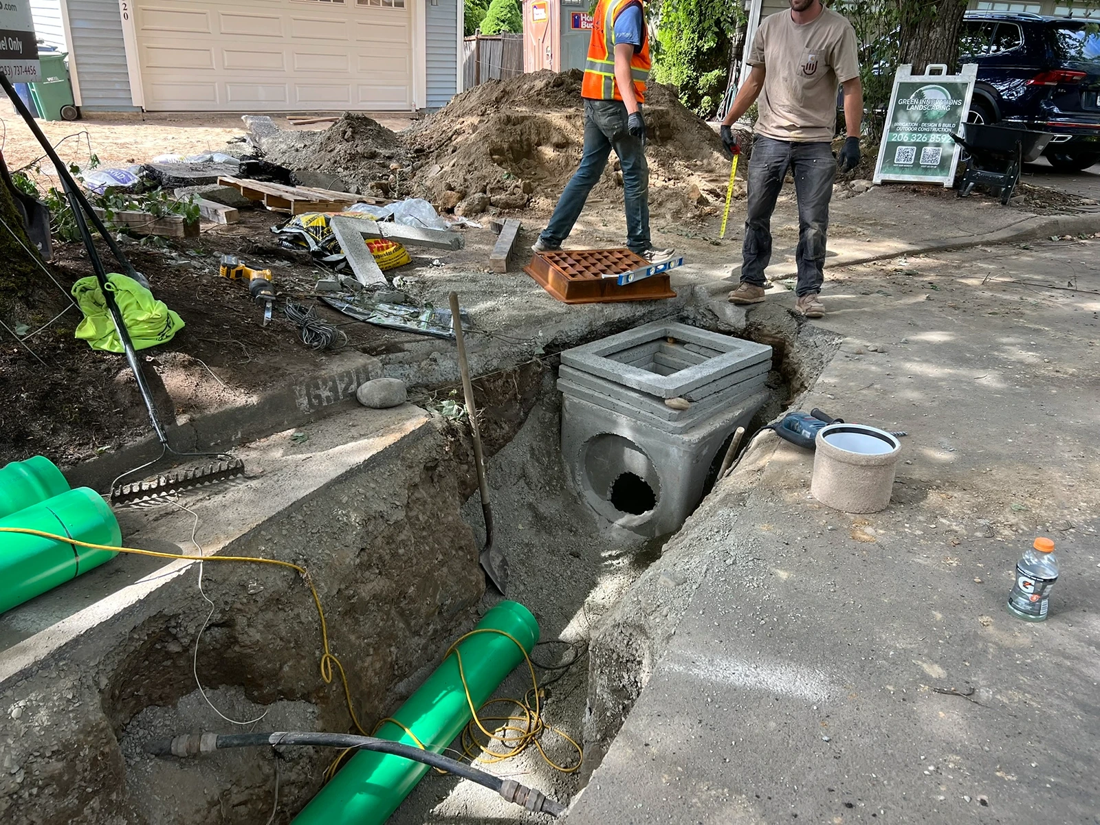 Relocating Drainage Infrastructure in Kirkland, WA Before 6
