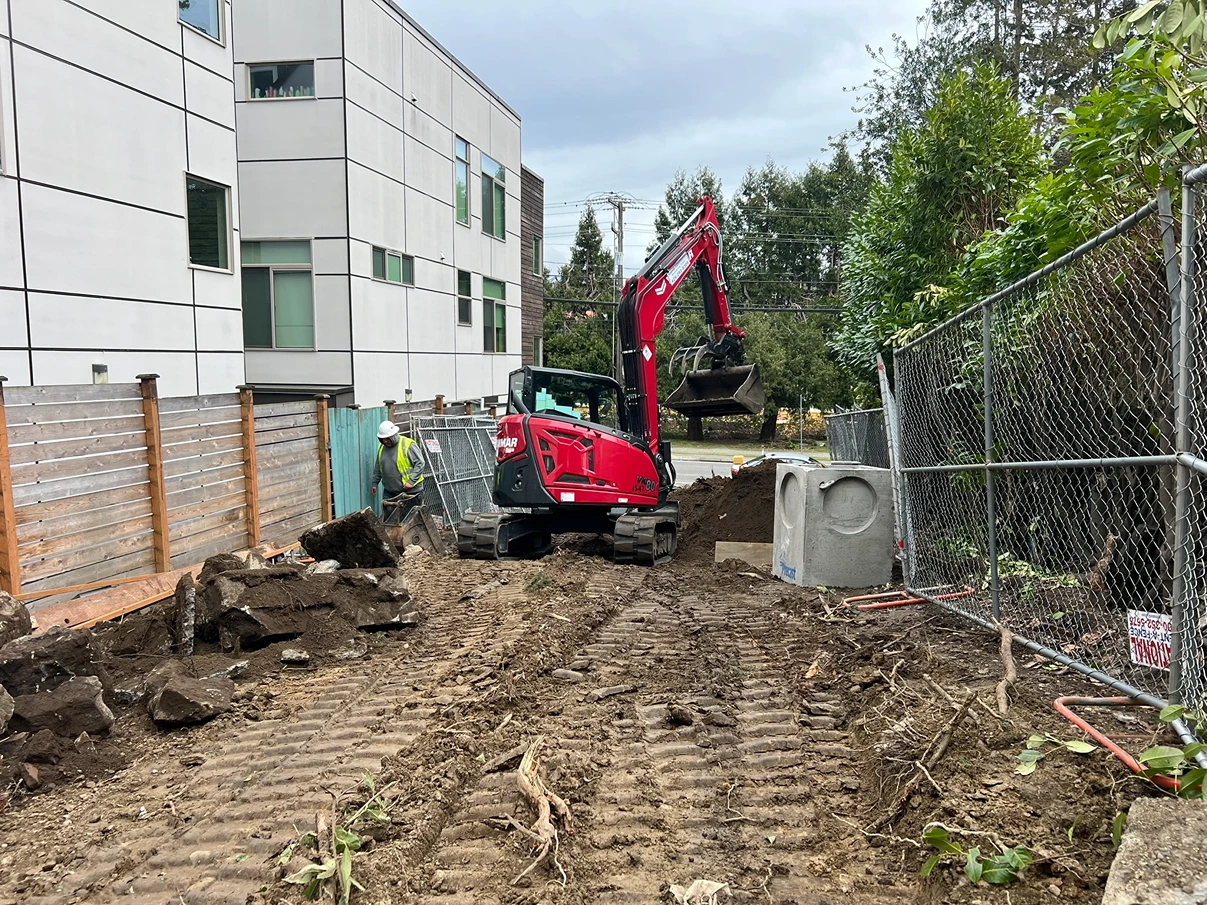 Full Site Prep for a New Development in Seattle, WA Before