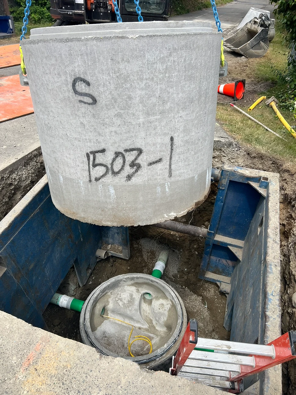 Sewer Cleanout and Manhole Installation in Maple Valley, WA Before Image 13