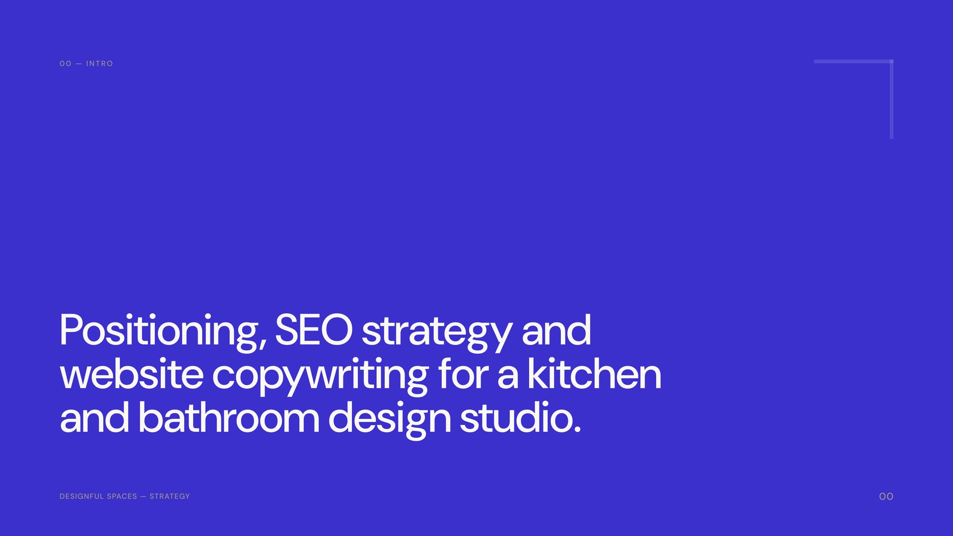 Designful Spaces case study cover: positioning, SEO strategy and website copywriting for an Adelaide kitchen and bathroom design studio