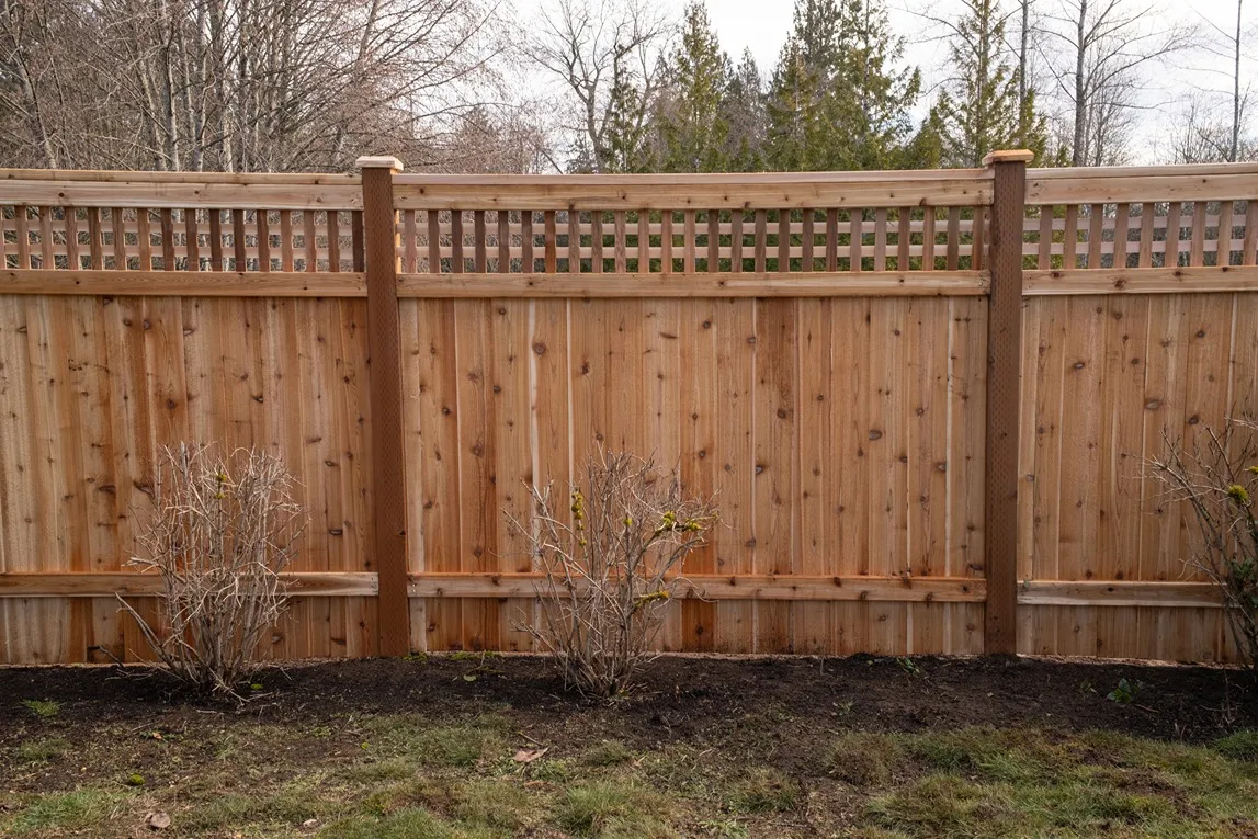 Privacy fence surrounding a home during fall in Vancouver, WA
