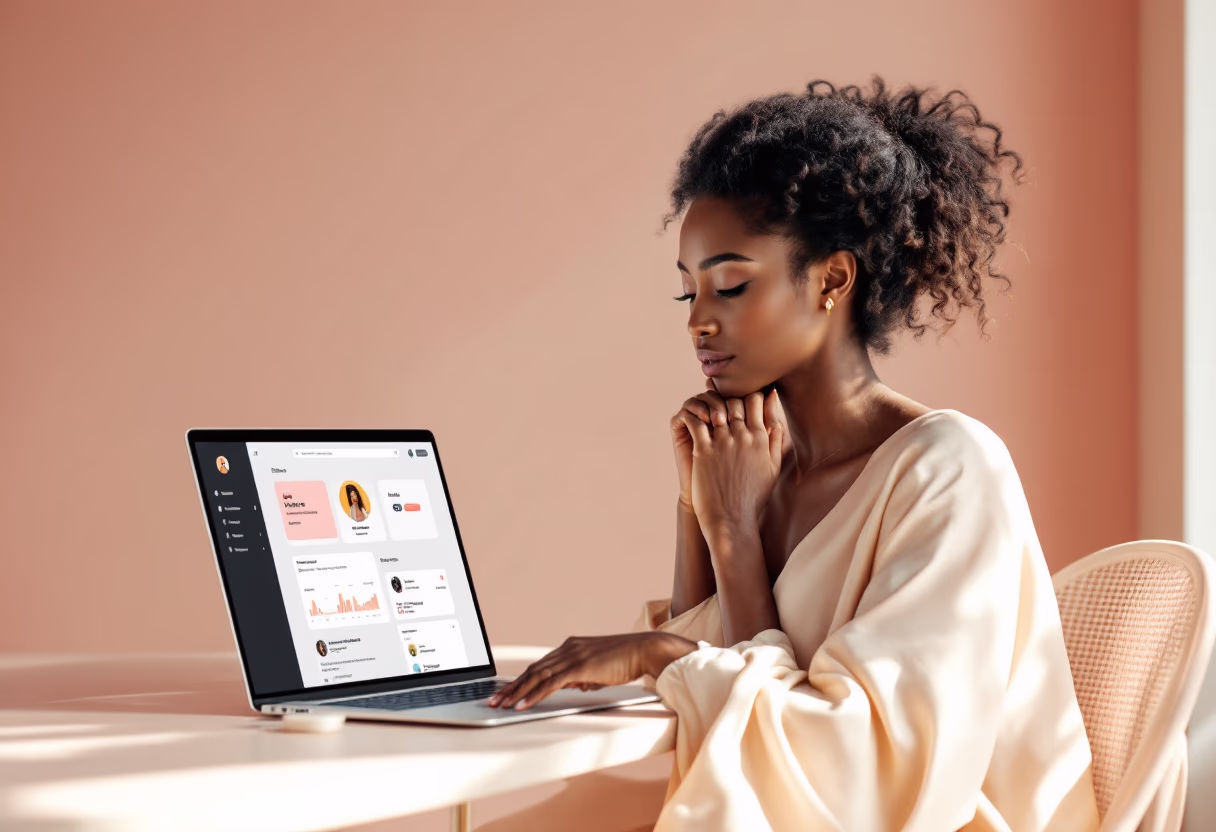 [interface] image of employee interacting with hr software