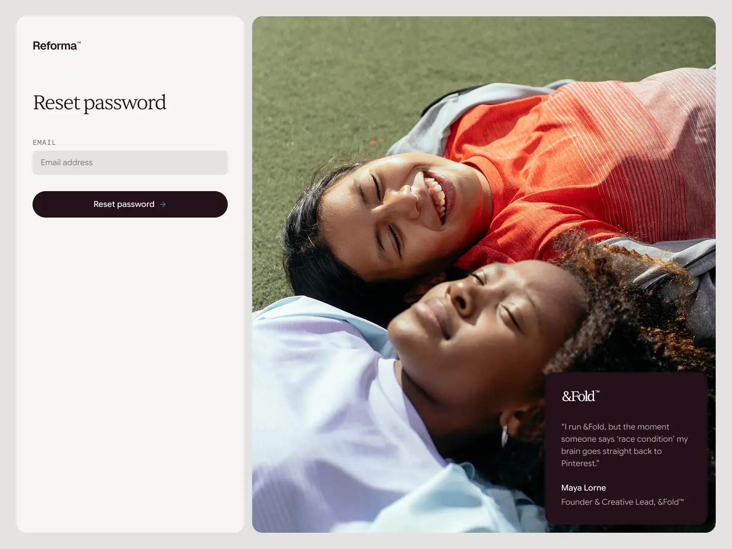 Reset password