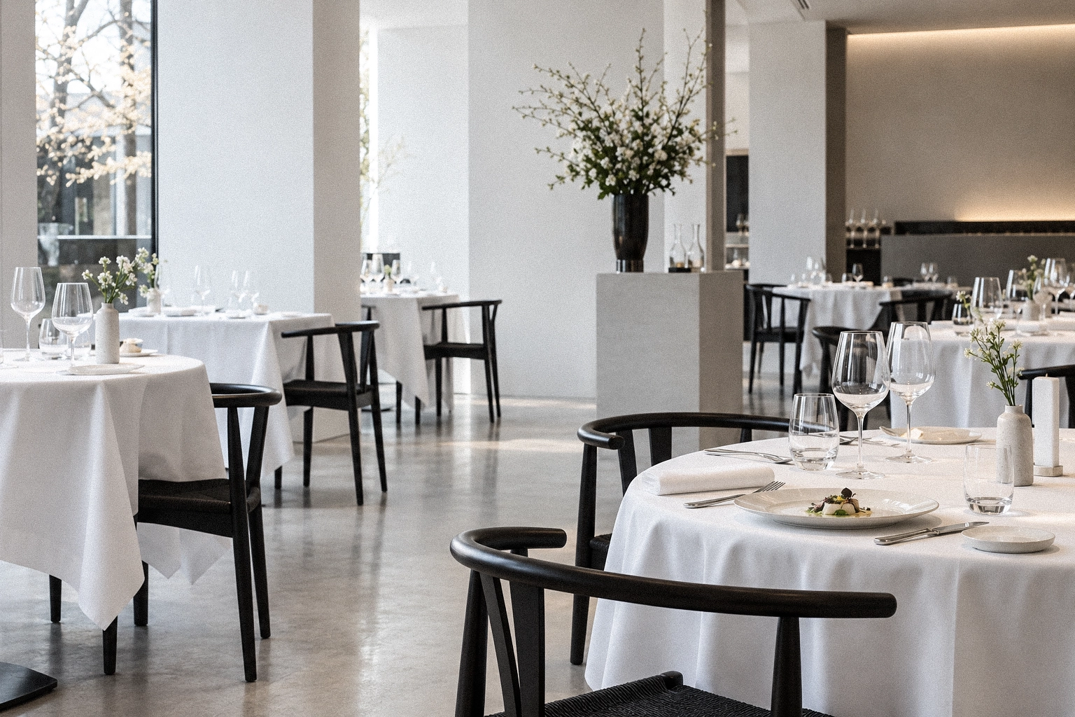 Scandinavisch chique restaurant interieur