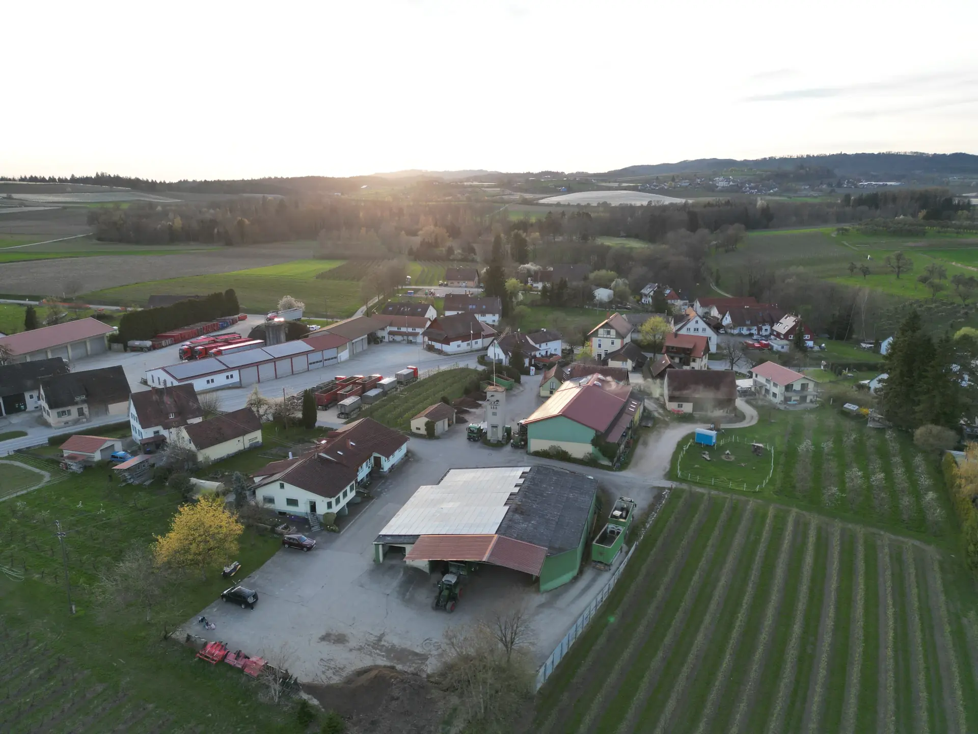 Drohnenaufnahme des Standorts in Rickenbach