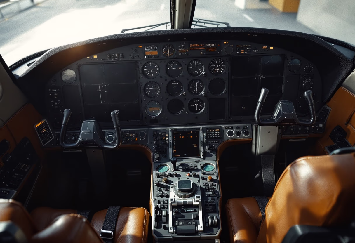 image of pilot cockpit