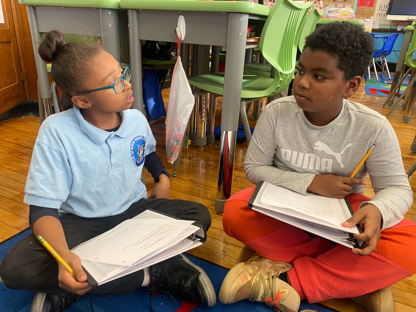 Students Sitting & Smile