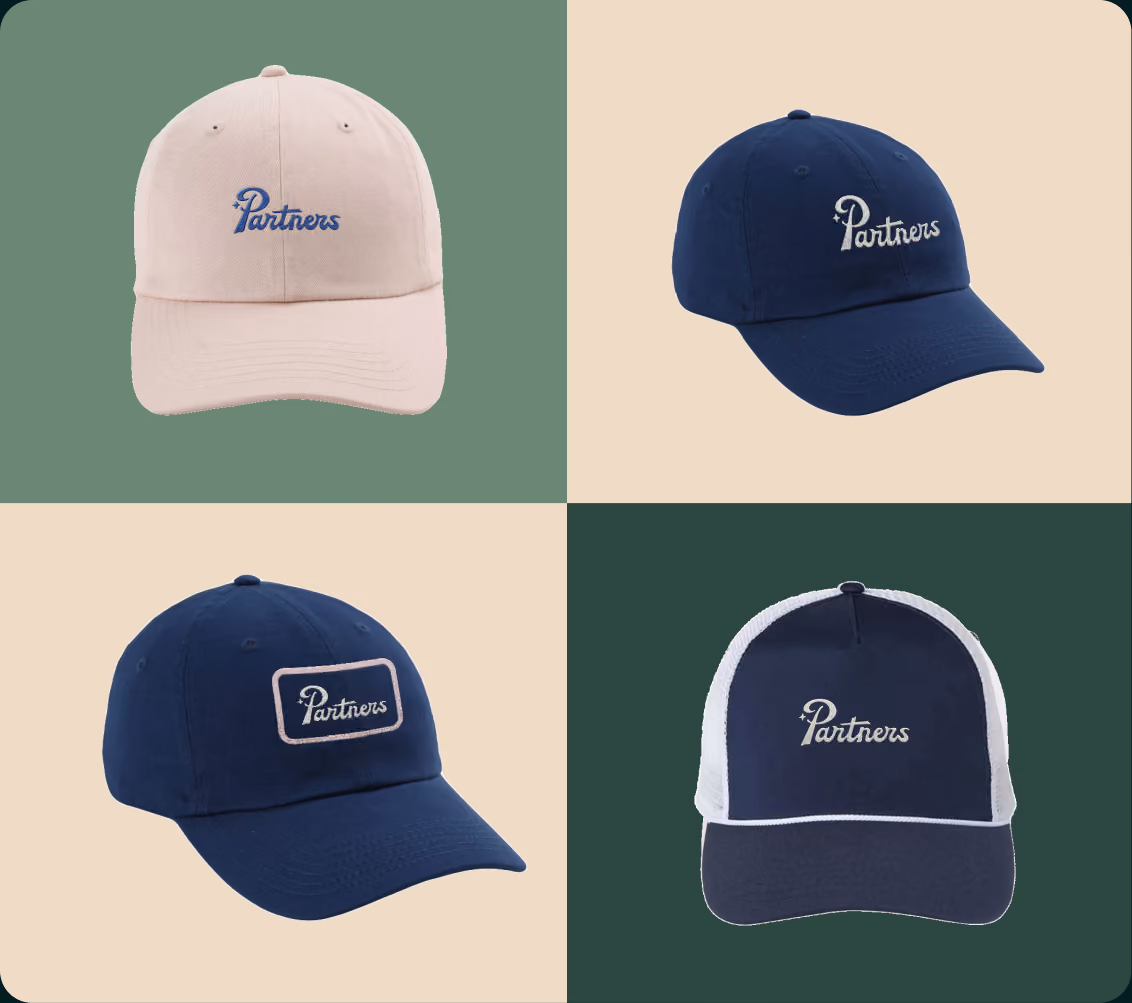 512 Hats — four branded hat styles